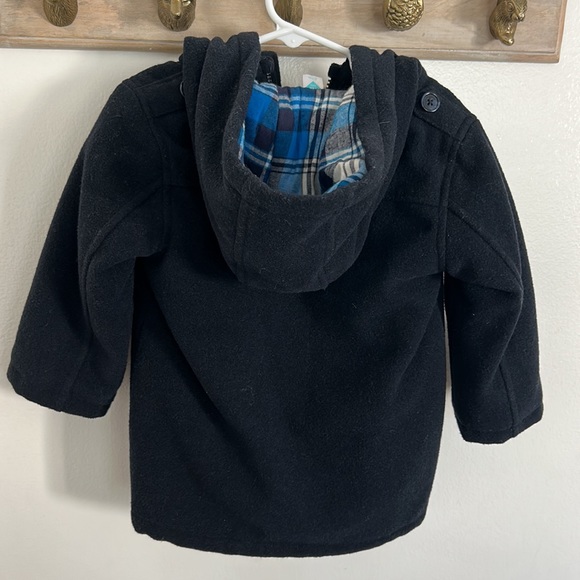 Navy blue Paddington style wool duffel coat - Picture 5 of 7